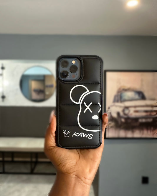 Black Kaws Puffer Case