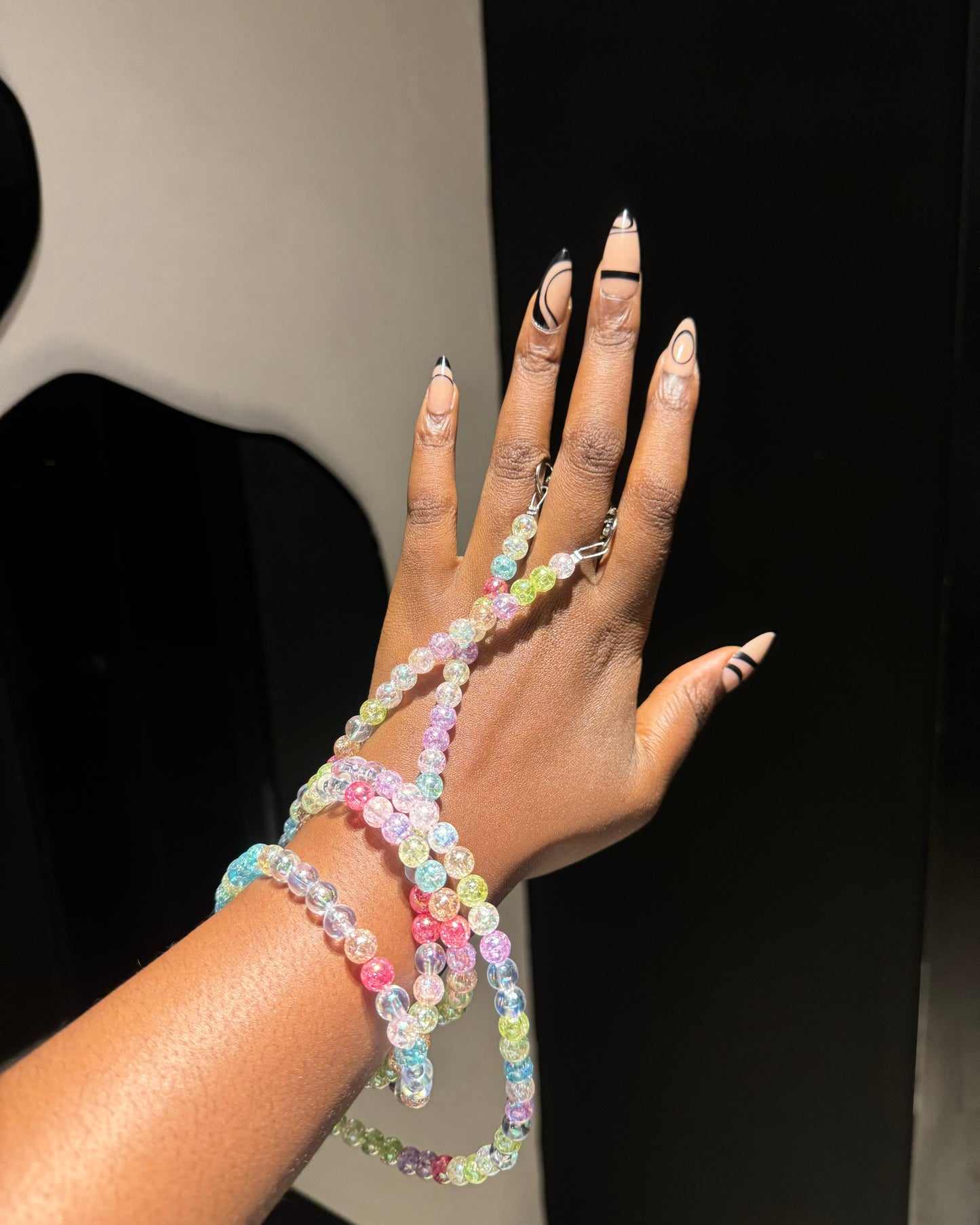 Pastel Rainbow Bead Lanyard