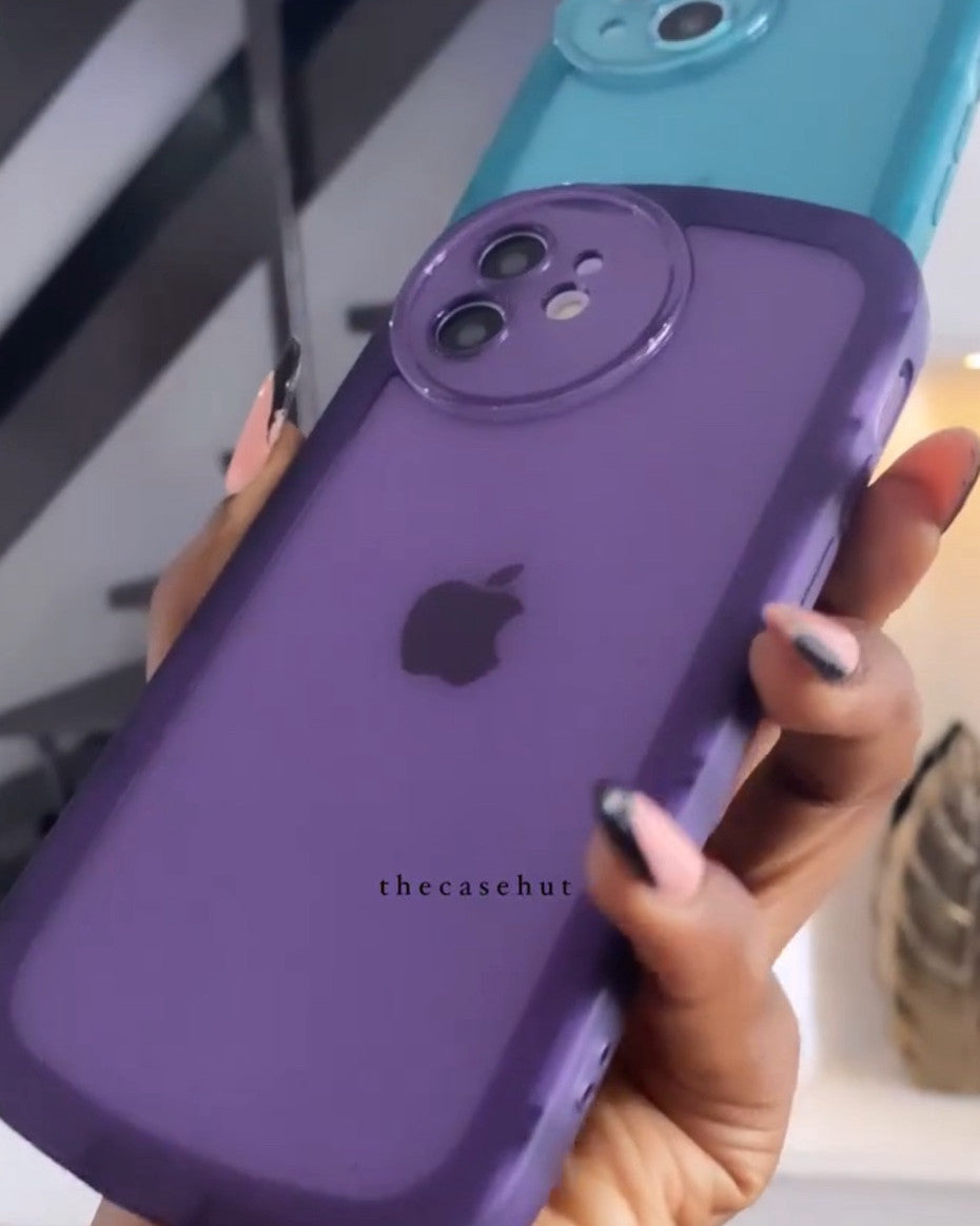 Clear Purple Oval Case