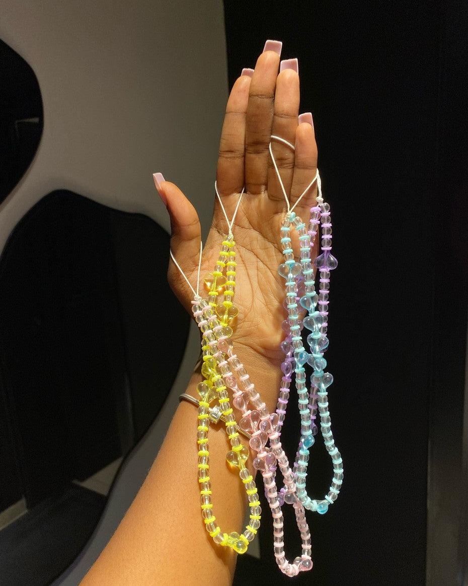 Clear Love Beaded Charm