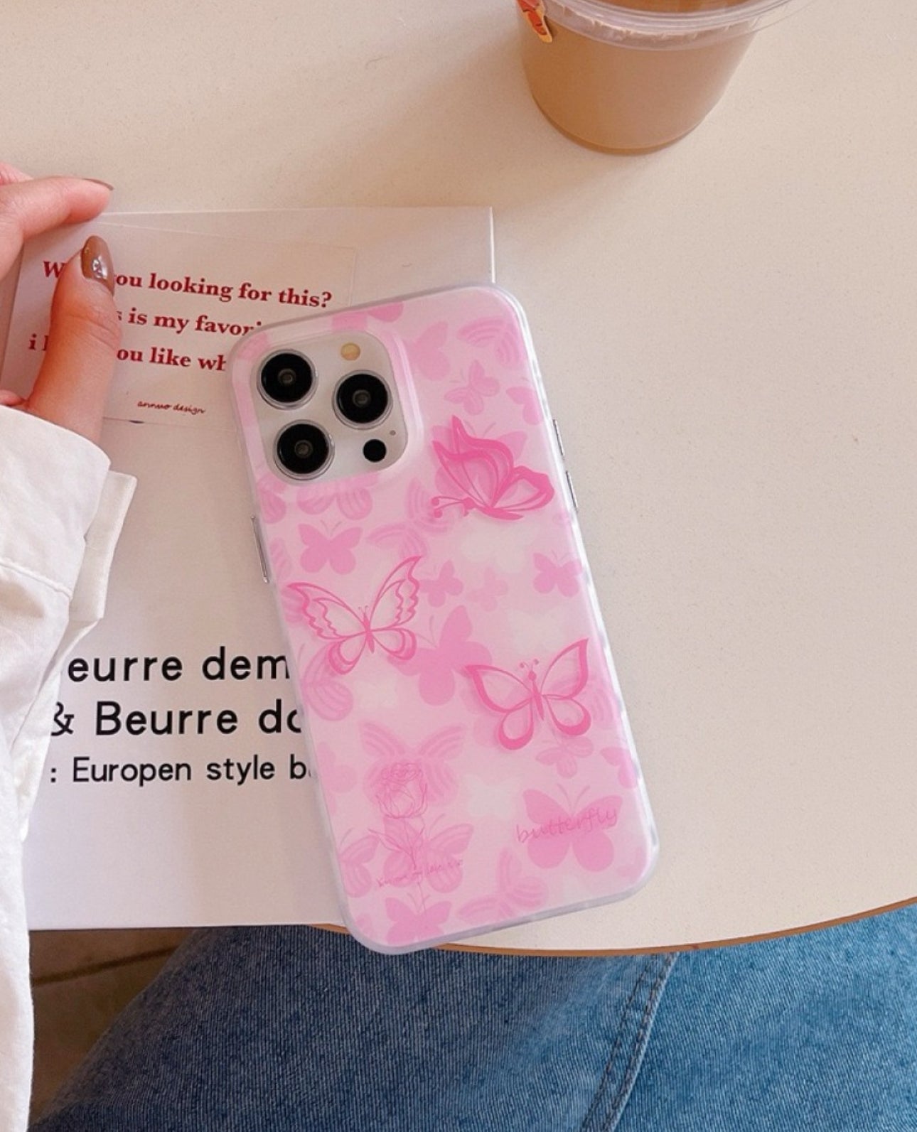 Pink Butterfly Phonecase