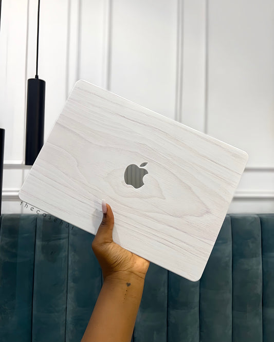 White Wood Macbook Case