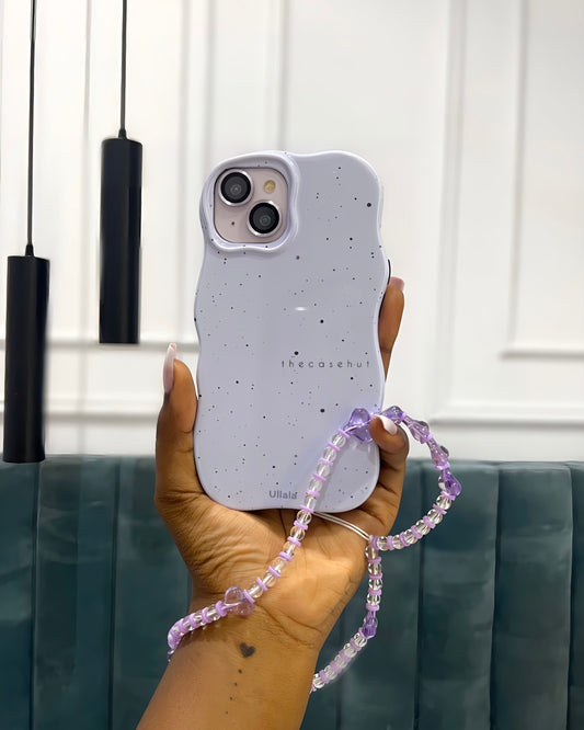 Purple Ink Dots Wavy Edge phonecase