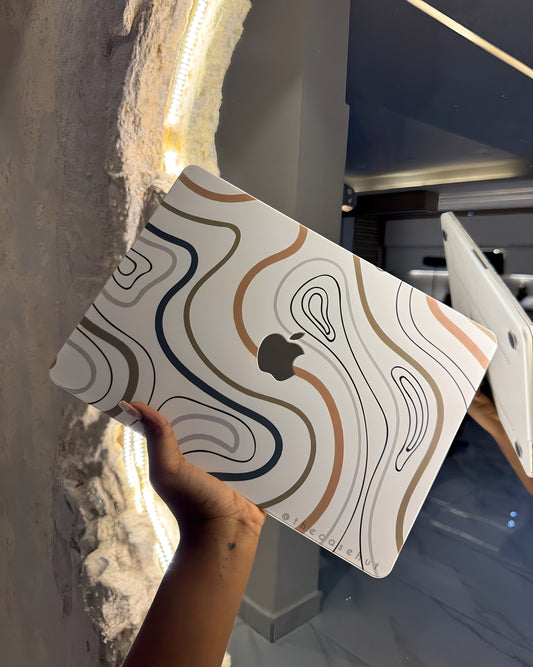 Neutral swirl Macbook Case