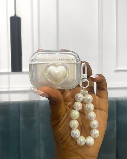 Clear Heart Airpods Case