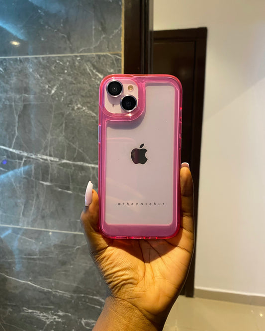 Pink Rim Clear Case