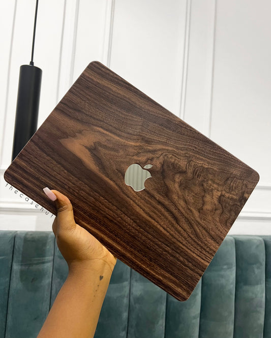 Brown Wood Macbook Case