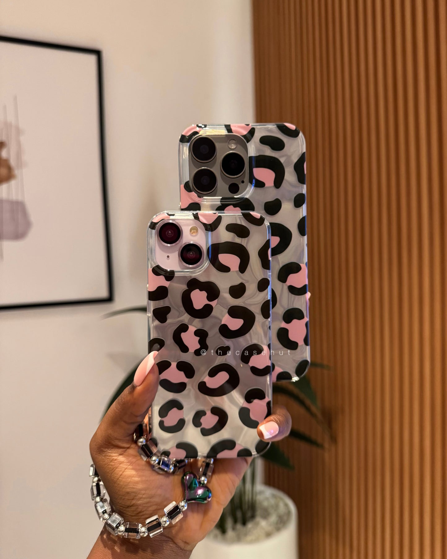 Silver Laser Leopard Case