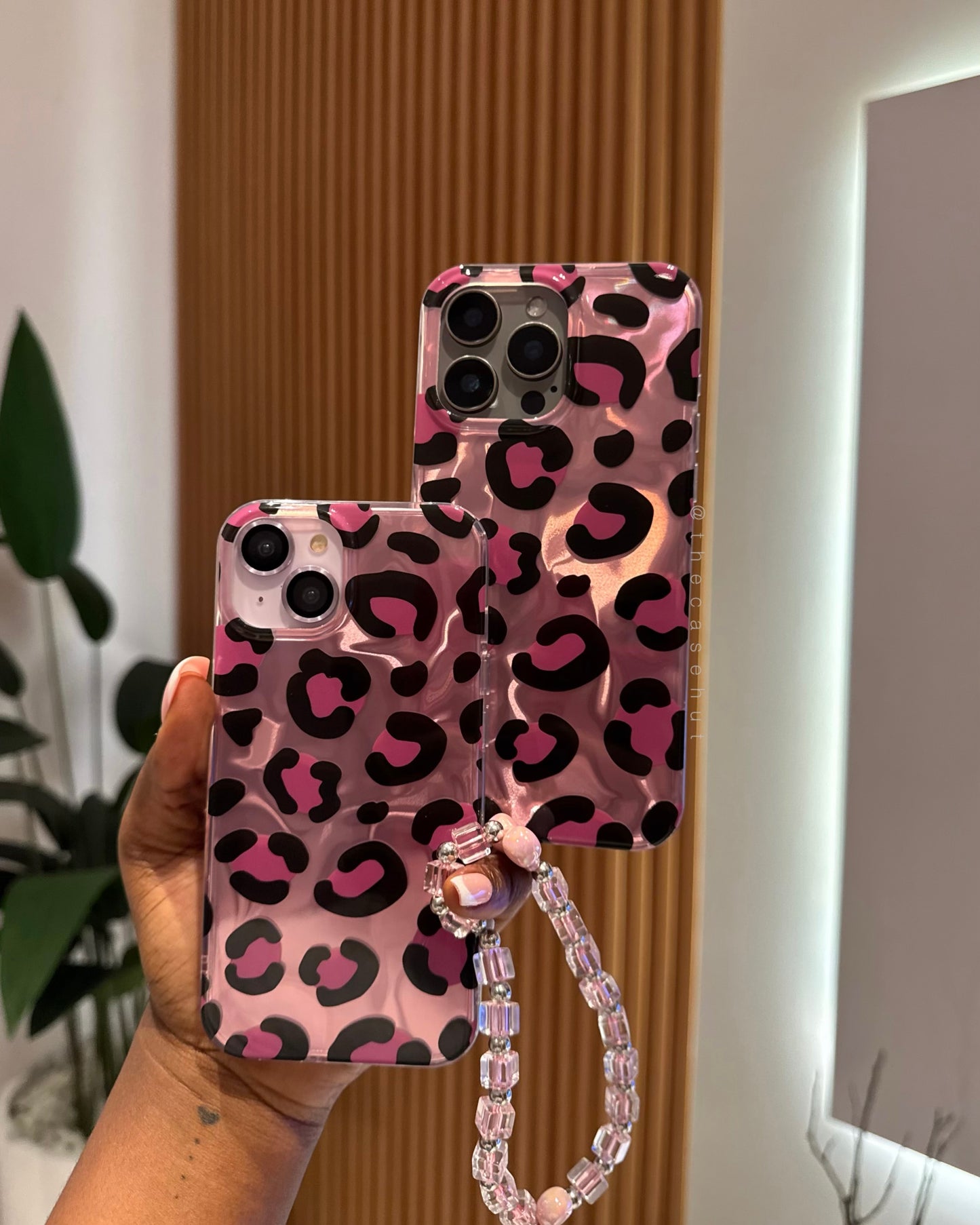 Pink Laser Leopard Case