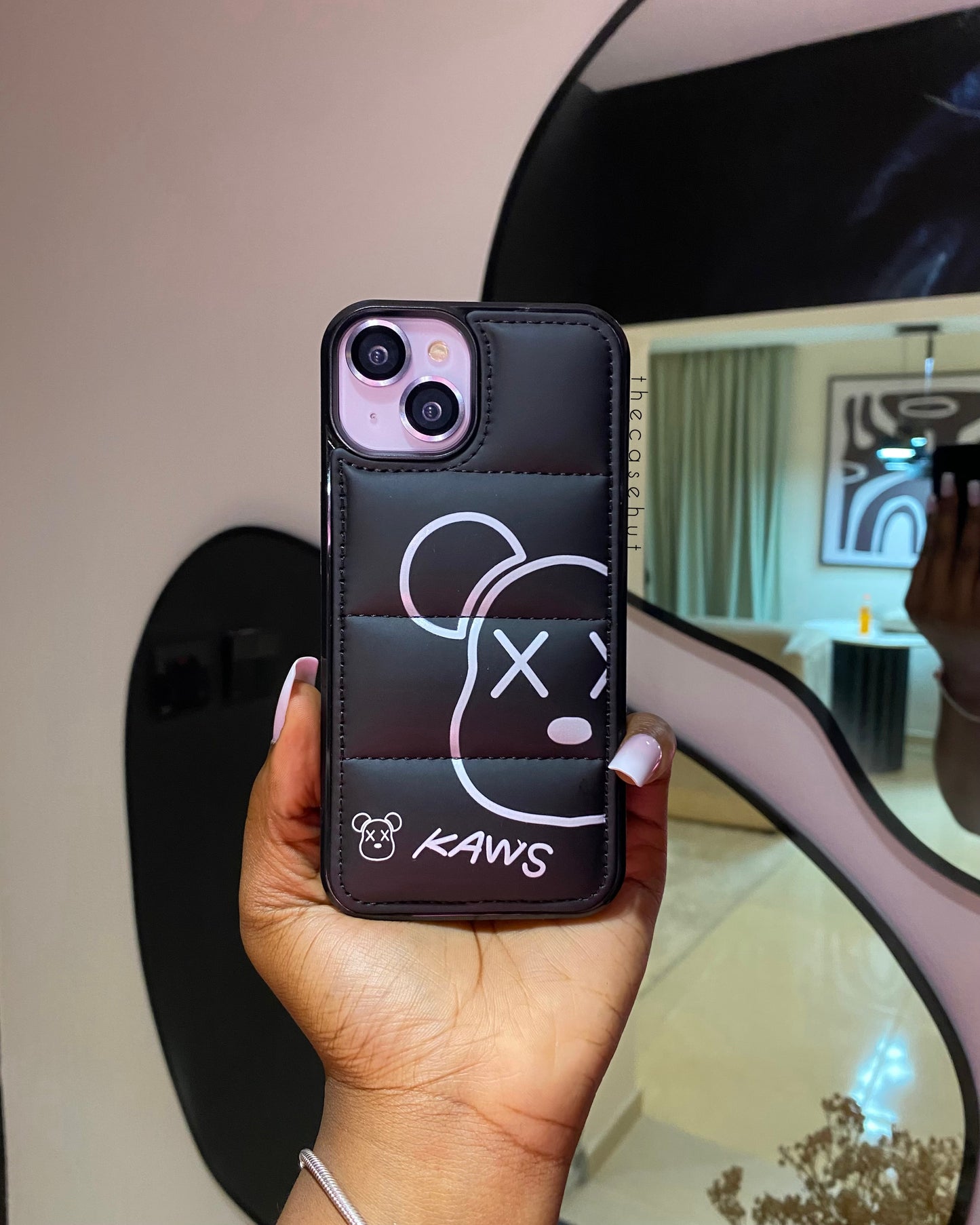 Black Kaws Puffer Case