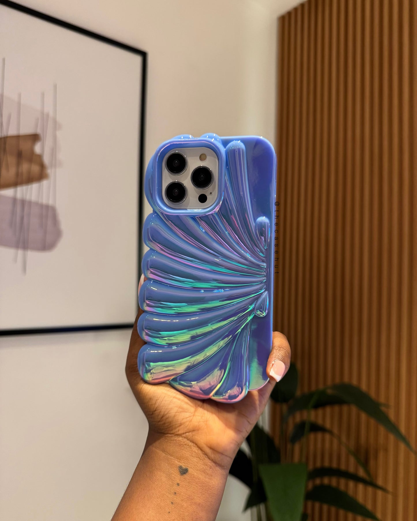Blue Chrome Shell Case