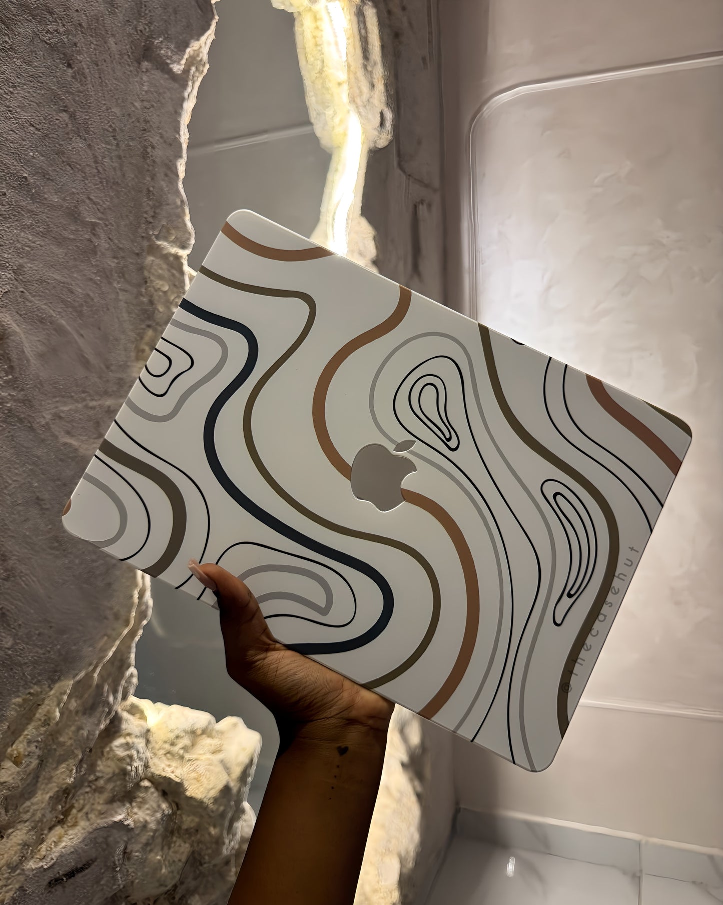 Neutral swirl Macbook Case