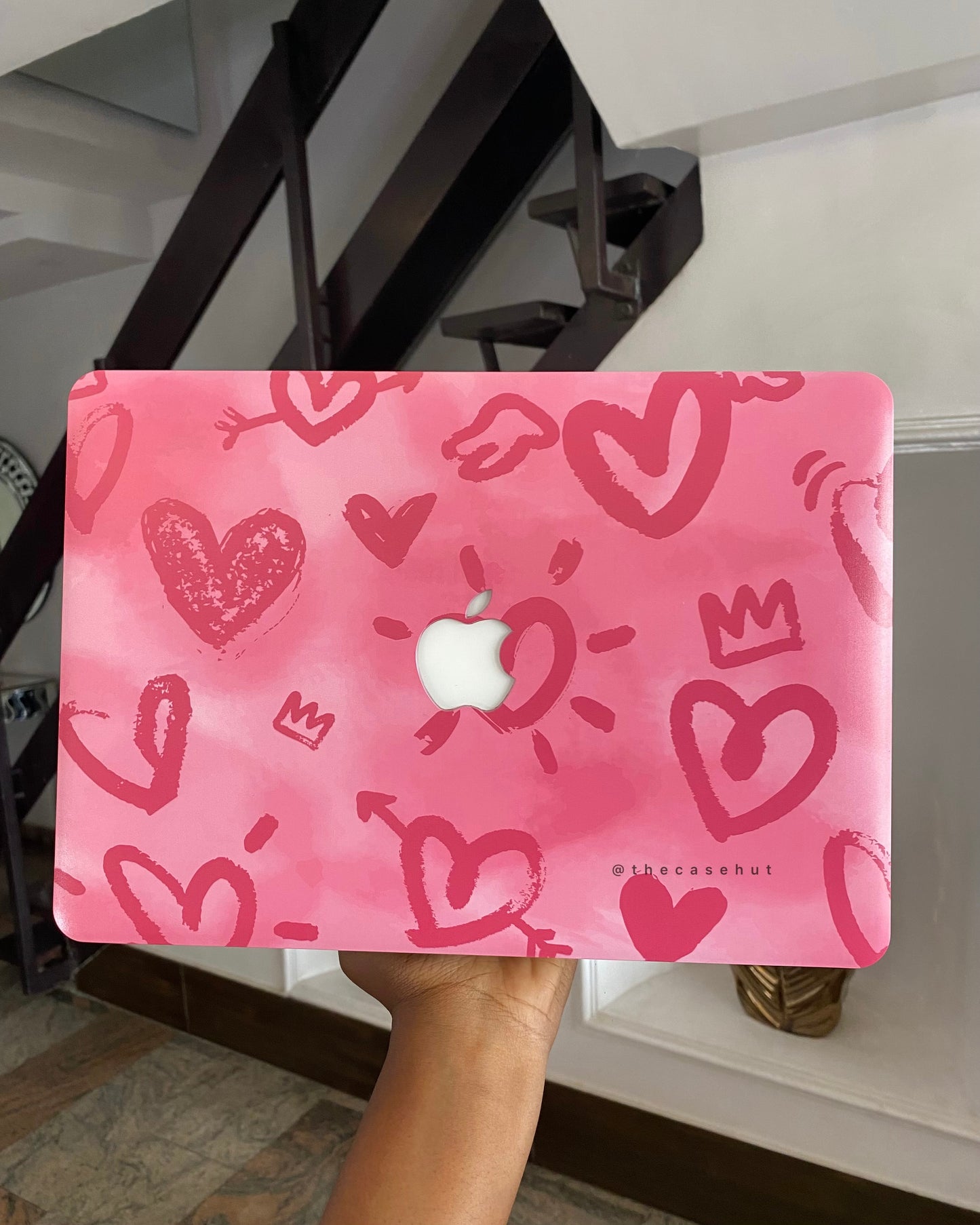 Pink Heart Macbook case