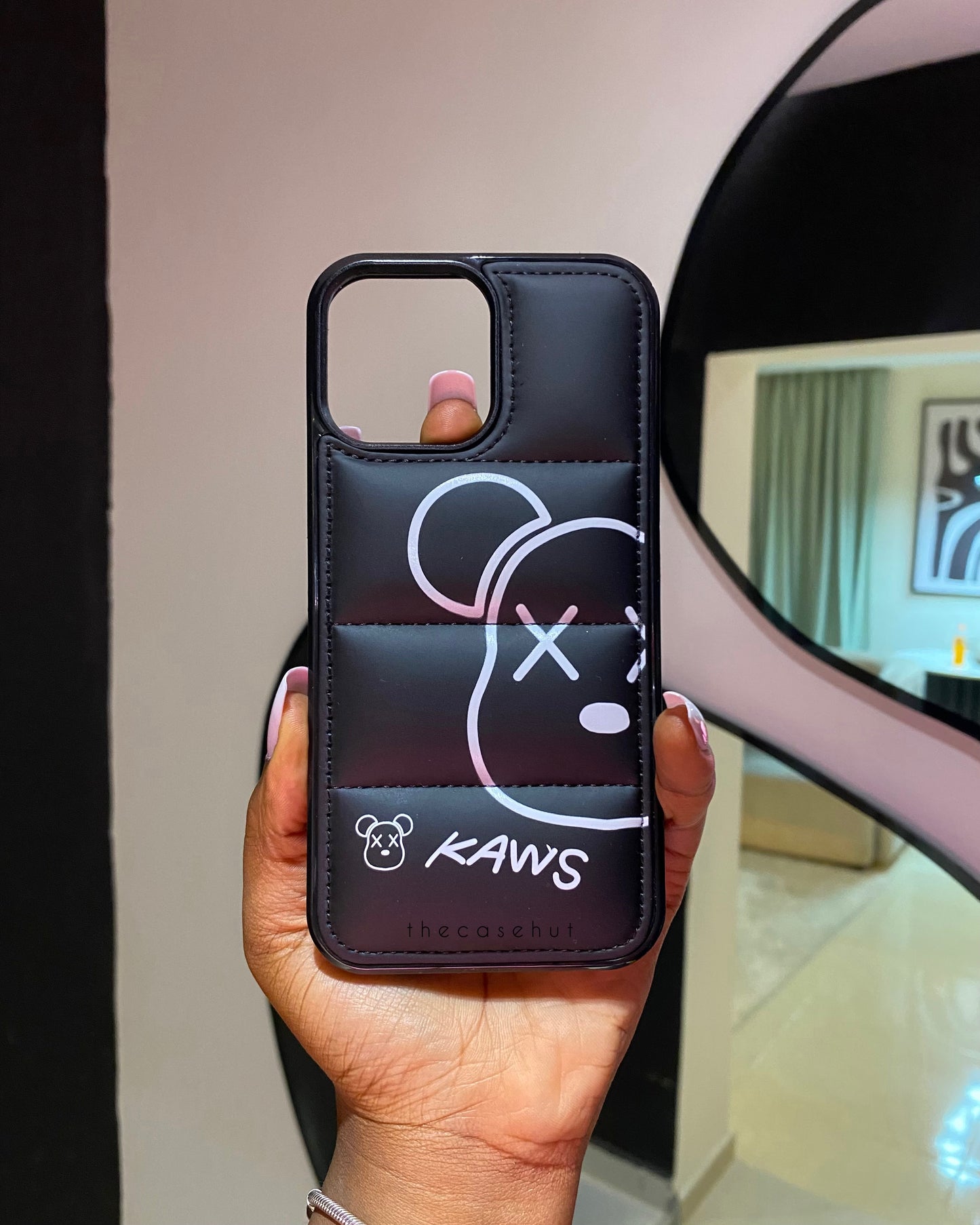 Black Kaws Puffer Case