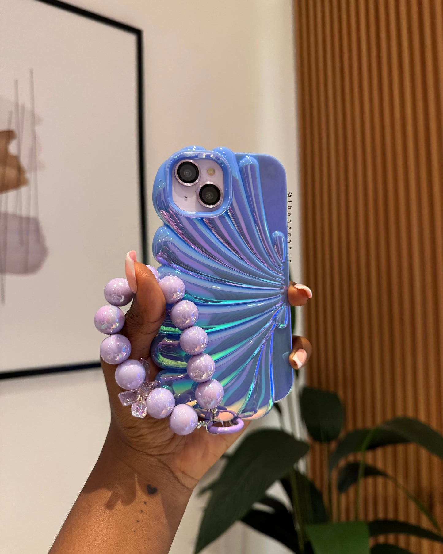 Blue Chrome Shell Case