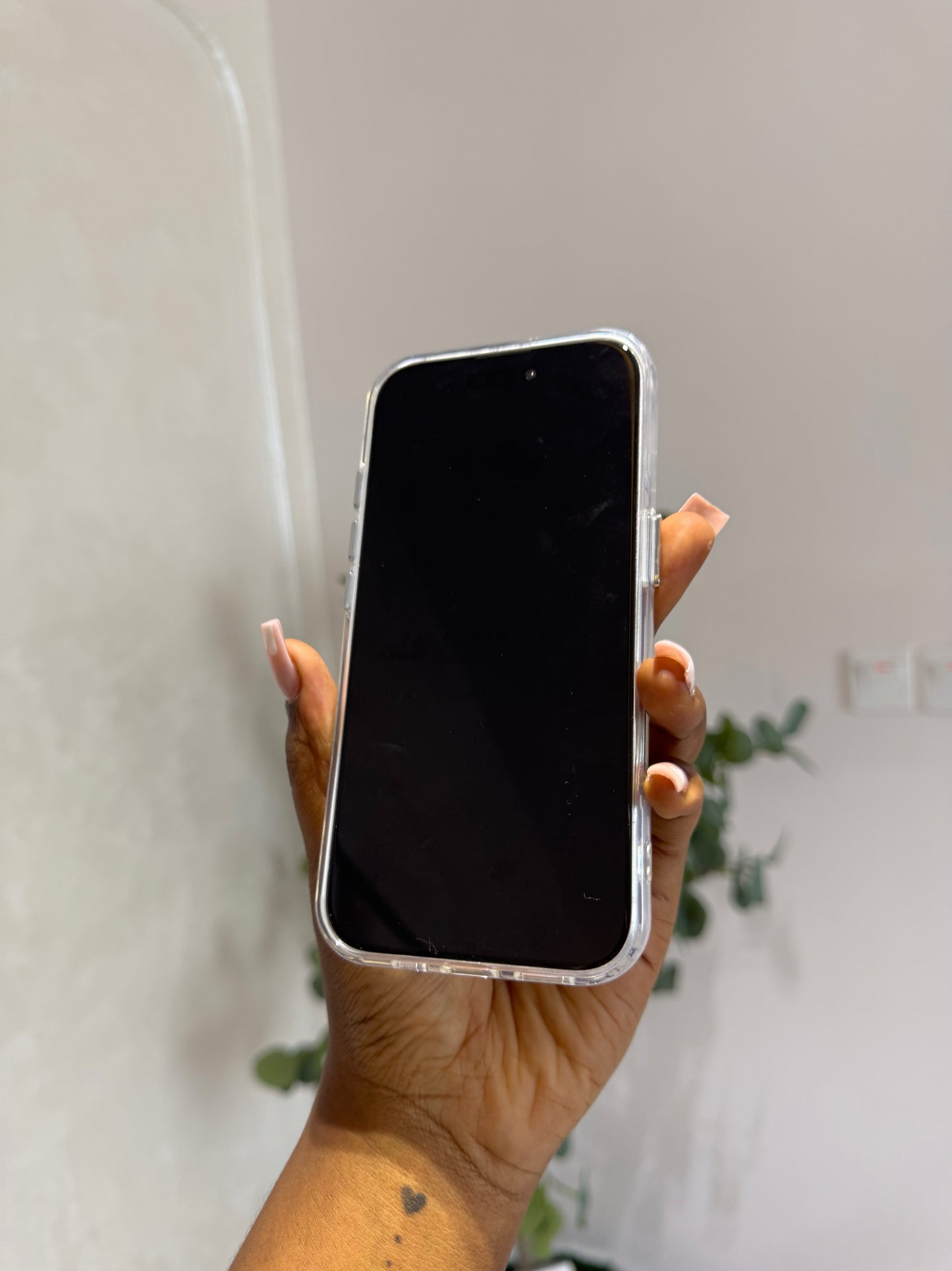 Studded Bow Clear Phonecase