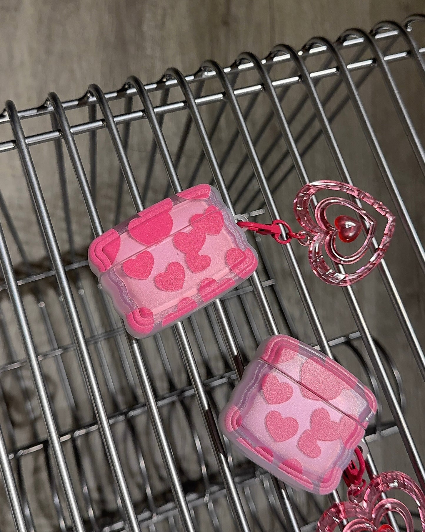 Pink Heart Airpods case