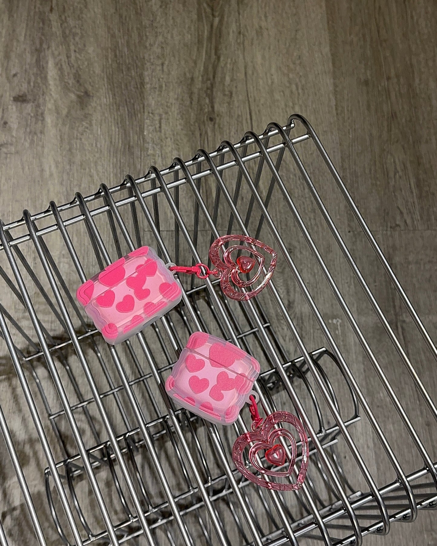 Pink Heart Airpods case