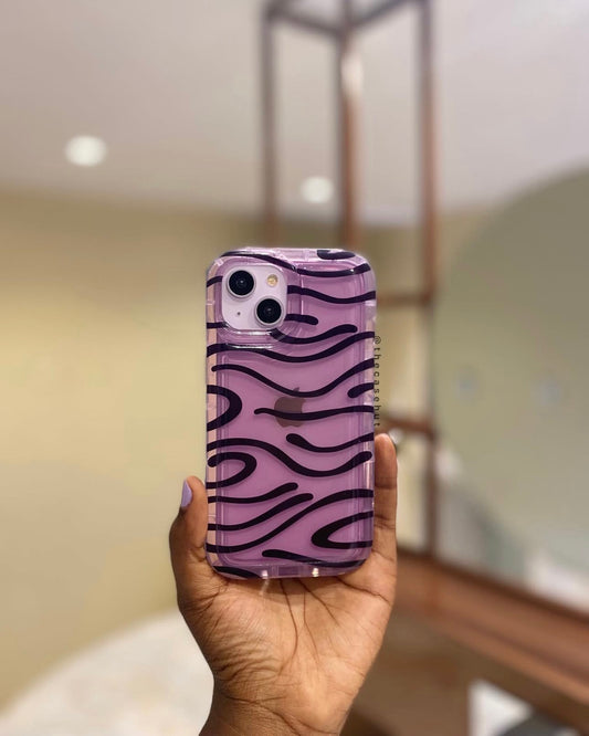 Clear Pink Zebra Case
