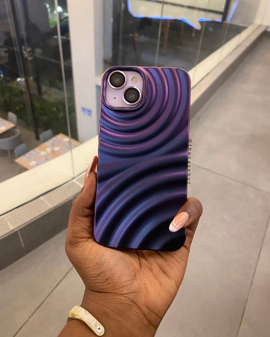 Purple 3D wave case