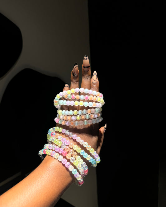 Pastel Rainbow Bead Lanyard