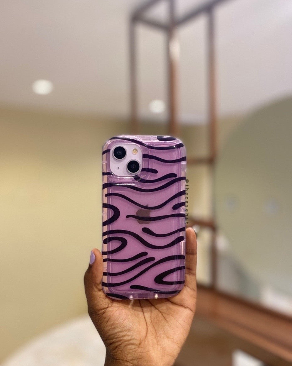 Clear Pink Zebra Case