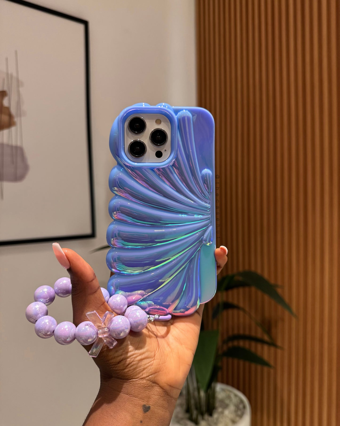 Blue Chrome Shell Case