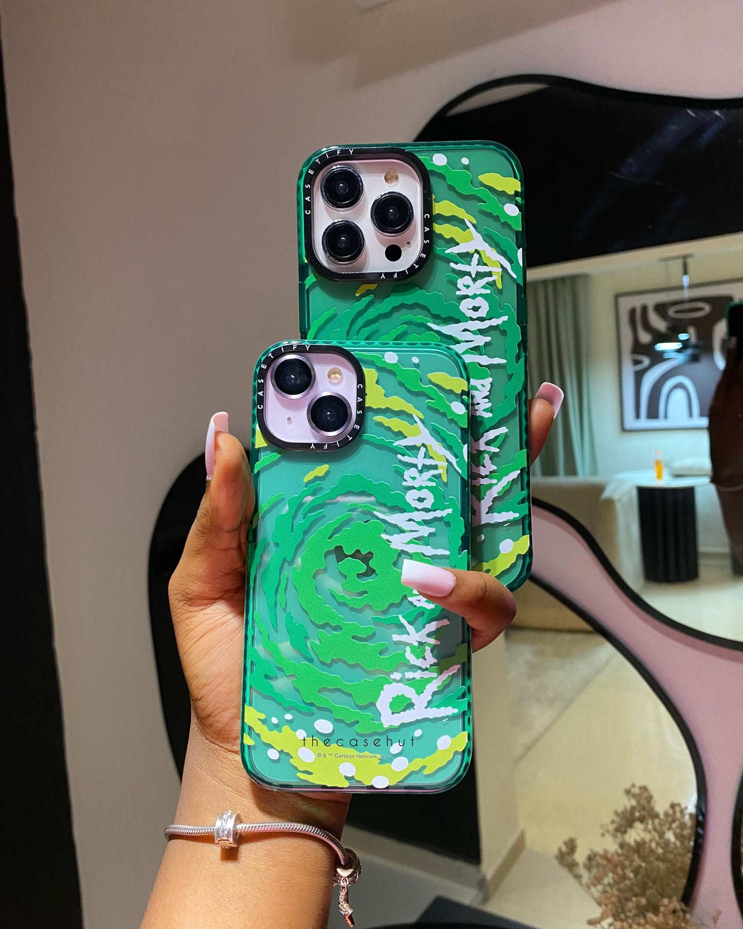 Green spiral Rick & Morty Case