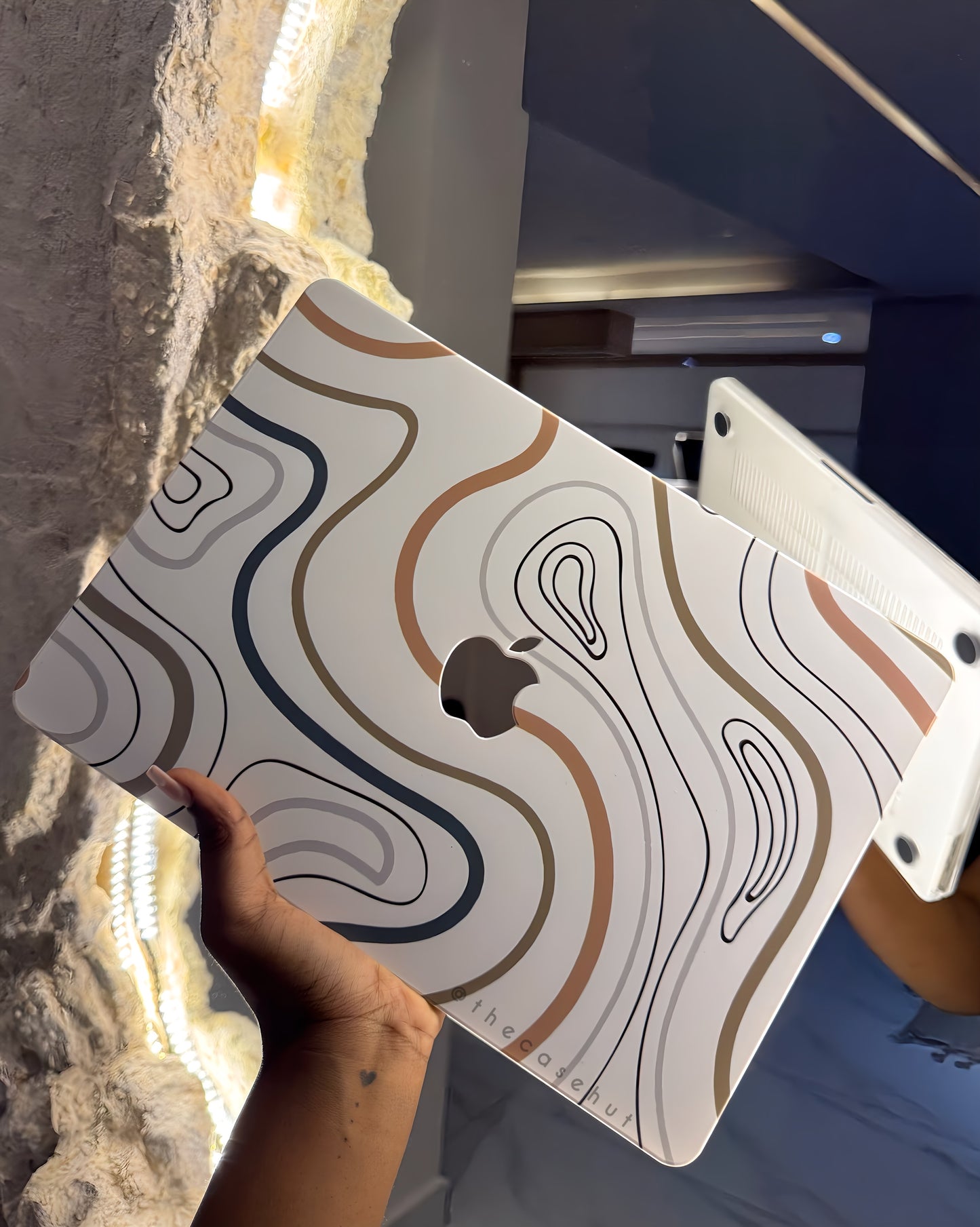 Neutral swirl Macbook Case