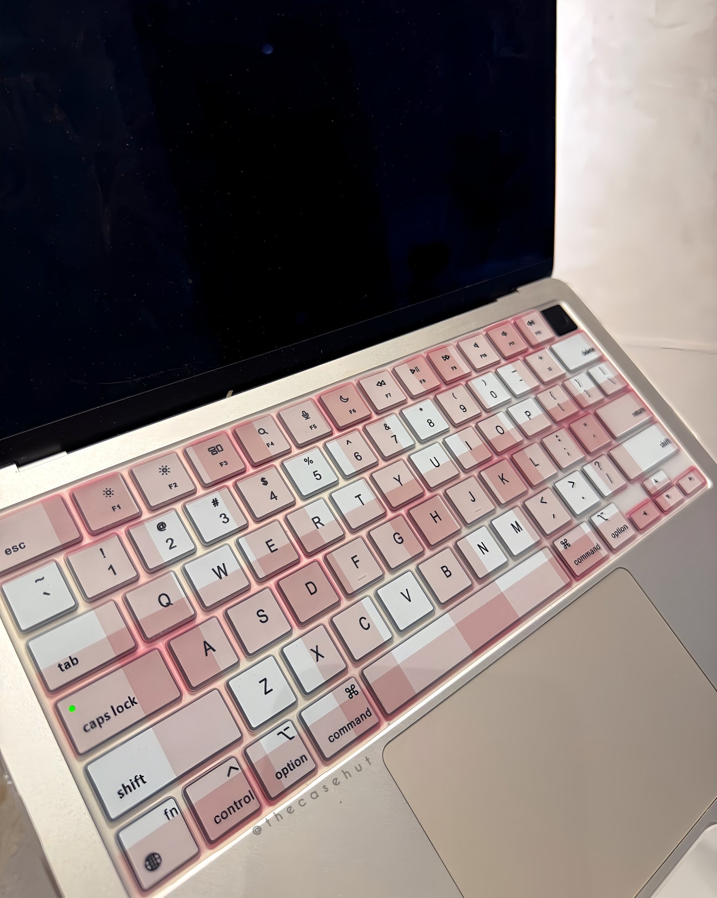 Pink Checkered Macbook Case