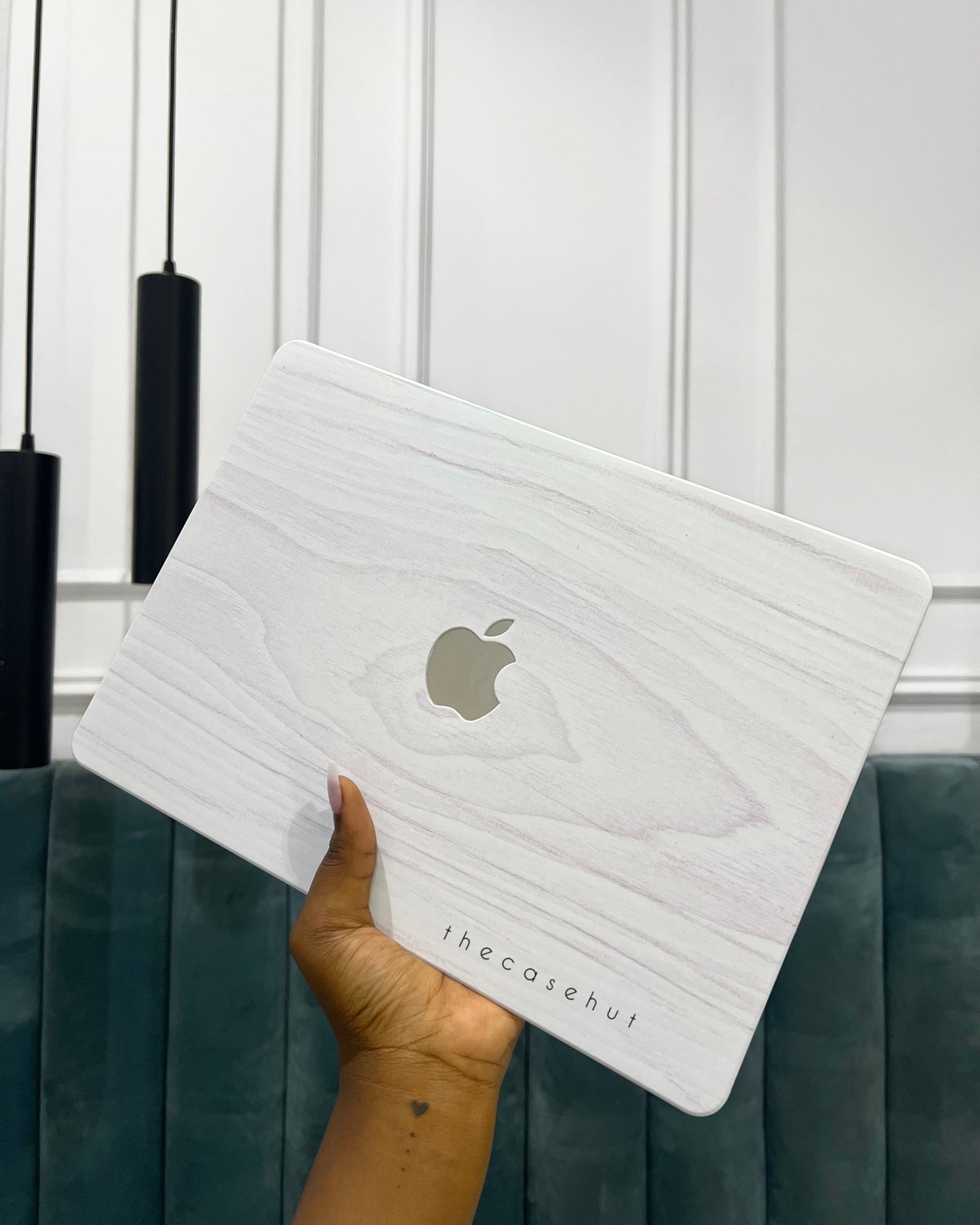 White Wood Macbook Case