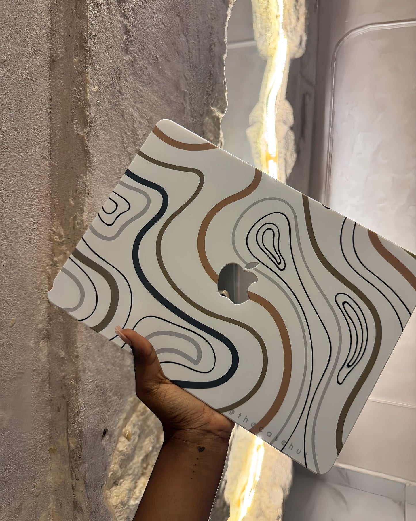 Neutral swirl Macbook Case